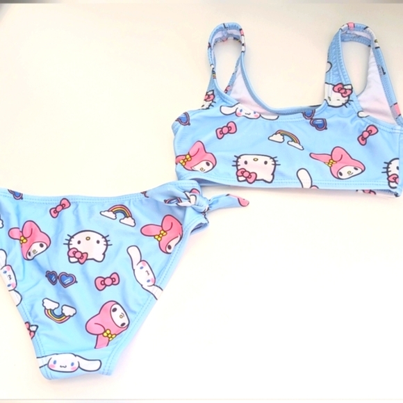 🔷NWOT Hello Kitty & Friends Girls (Small/6) Bikini/2 Piece Bathing/Swim Suit - Picture 4 of 16